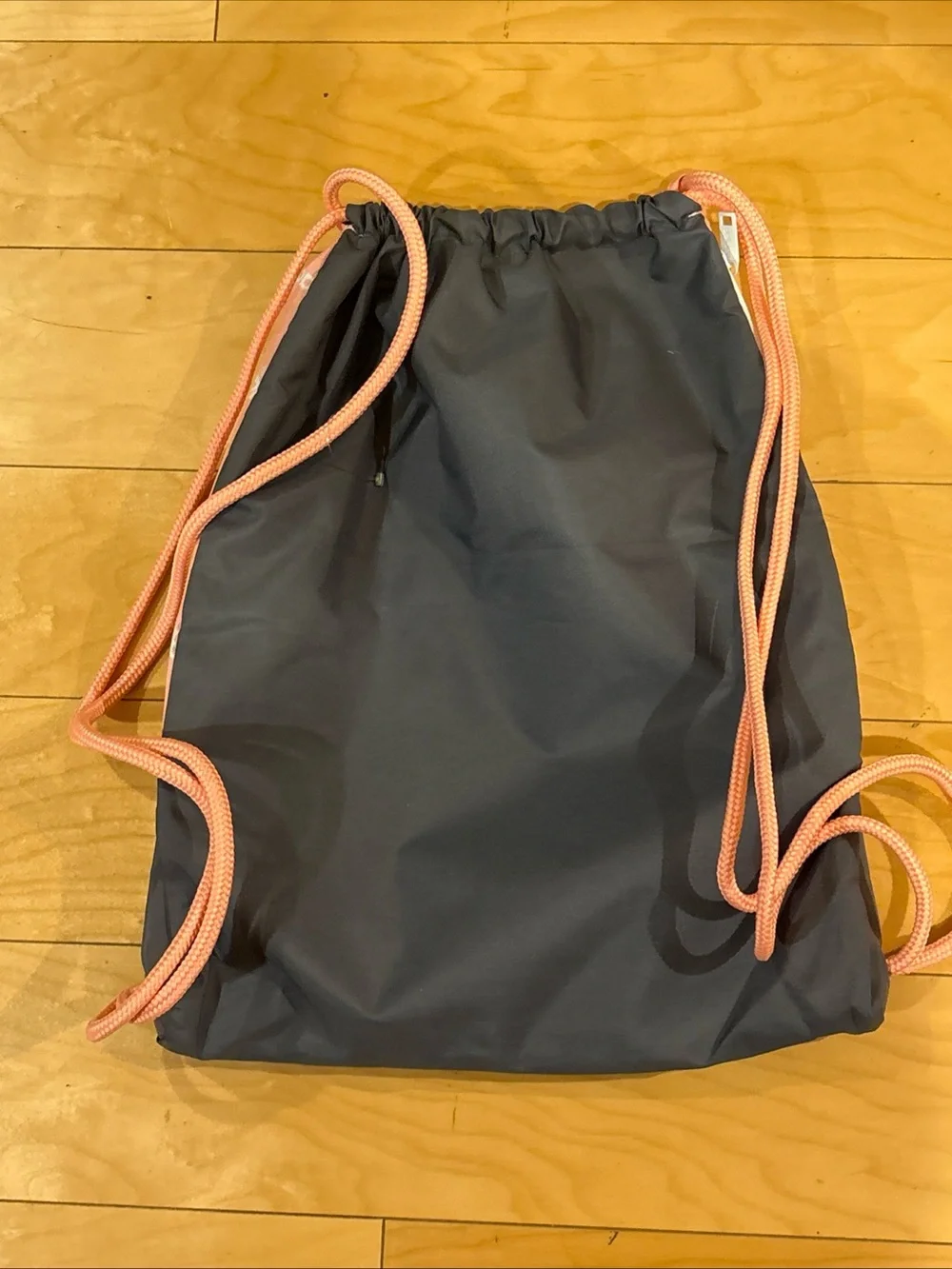 Adidas Pink Grey Drawstring Backpack Sport Sackpack Gym Sack Bag